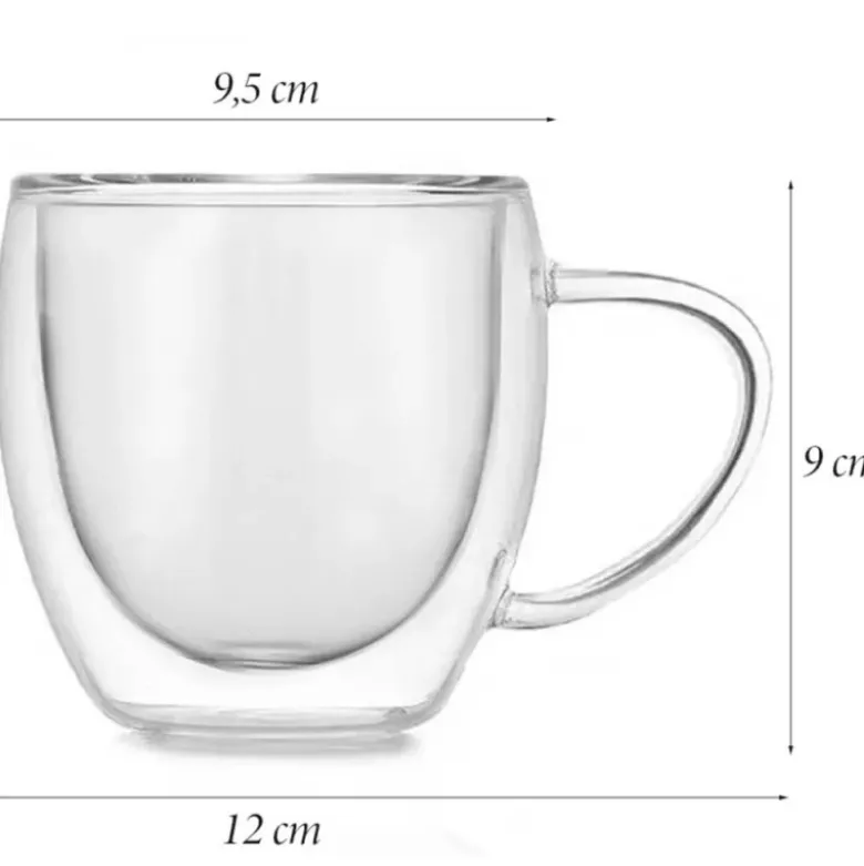 Szklanka termiczna 250 ml z podwójnymi ściankami do kawy herbaty Tragar TR-36-1