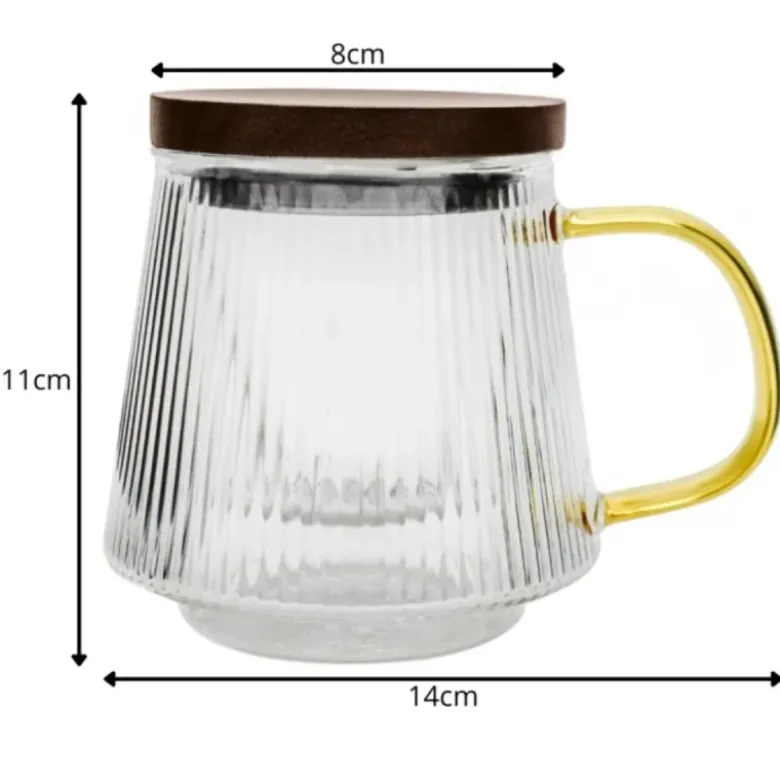 Szklanka z zaparzaczem do herbaty i naparów ziołowych z pokrywką 480 ml Tragar
