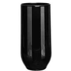 Szklanki czarne błyszczące Glasmark 400 ml zestaw 6 szklanek do napojów wody drinków wysokie proste