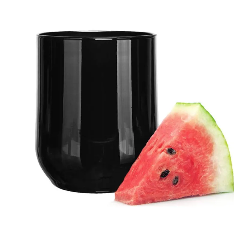 Szklanki czarne Glasmark 300 ml zestaw 6 szklanek do napojów wody drinków