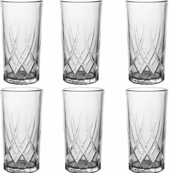 Szklanki do drinków 370 ml wysokie zestaw 6 sztuk napoje woda Long Drink Corda Florina