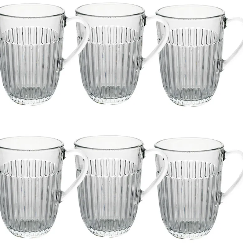 Szklanki do kawy herbaty z uchem 380 ml Florina Comet komplet 6 sztuk