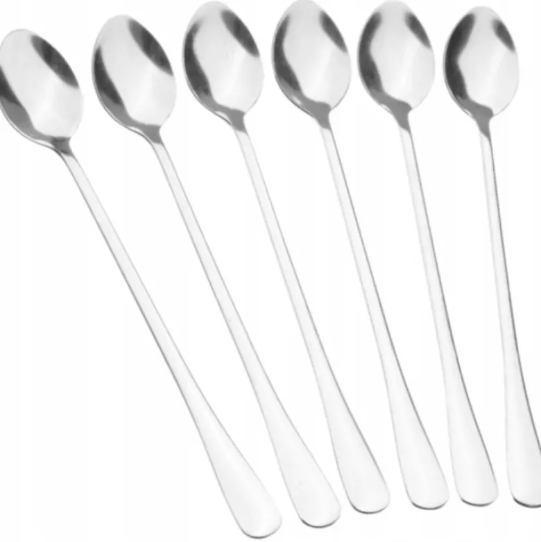Szklanki do kawy herbaty z uchem 300 ml Glasmark Iwo komplet 6 sztuk z łyżeczkami latte
