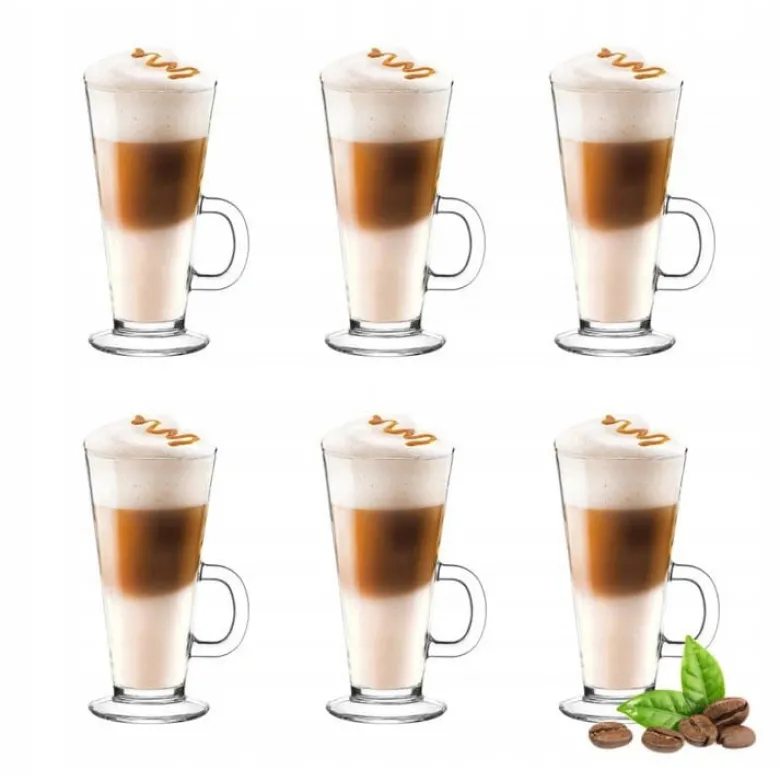 Szklanki do kawy latte Florina Boston 275 ml wysokie zestaw 6 sztuk
