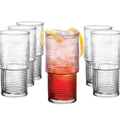 Szklanki do napojów soków wysokie Glasmark Helena 350 ml zestaw 6 szklanek