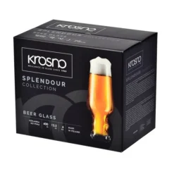 Szklanki do piwa pokal Krosno Splendour 400 ml zestaw 6 szklanek
