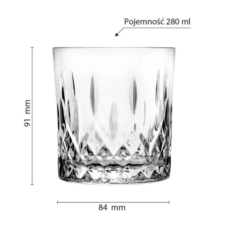 Szklanki do whisky drinków zestaw 6 szklanek 280 ml Glasmark