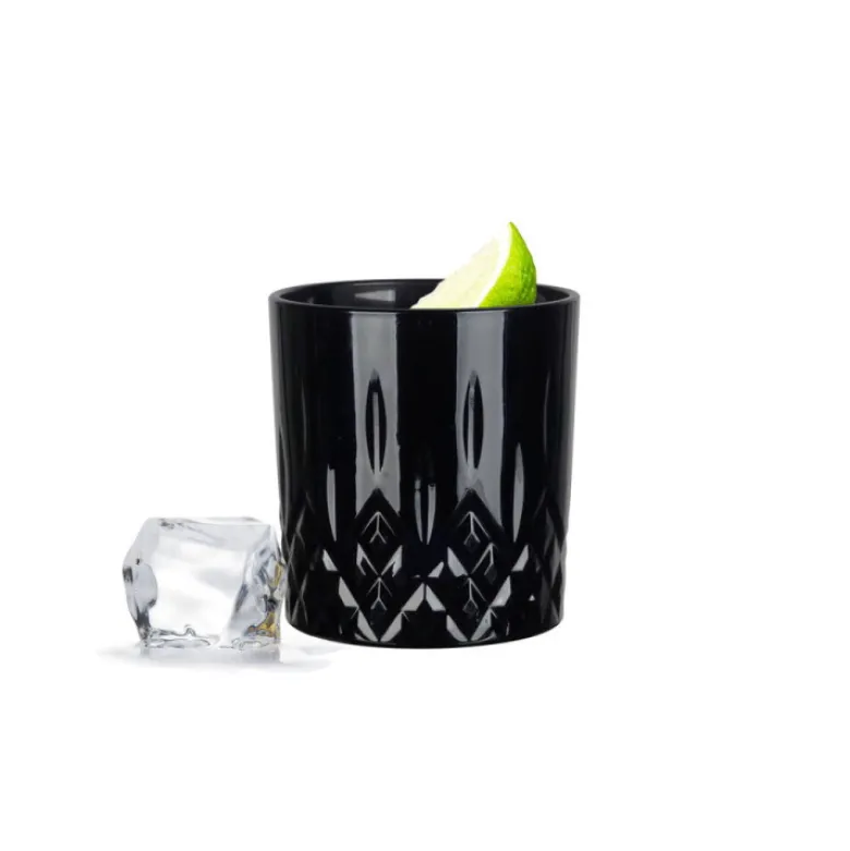 Szklanki do whisky drinków zestaw 6 szklanek 280 ml czarne