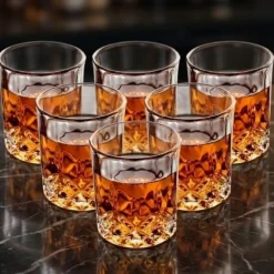 Szklanki do whisky 280 ml drinków GierekHoff Royal Diamond zestaw 6 szklanek grube szkło
