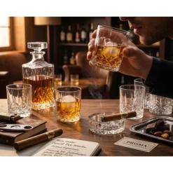 Szklanki do whisky 280 ml drinków GierekHoff Royal Diamond zestaw 6 szklanek grube szkło