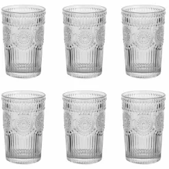 Szklanki do wody drinków 340 ml wysokie zestaw 6 sztuk Long Drink Rosetta Florina