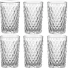Szklanki do wody 340 ml Florina Cristal Long zestaw 6 sztuk