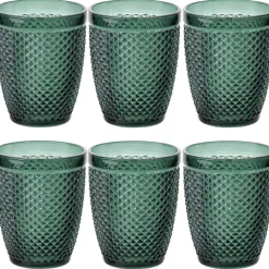 Szklanki do wody 260 ml niskie Florina Alexis Emerald szmaragdowe zestaw 6 sztuk