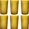 Szklanki do wody 340 ml wysoke Florina Alexis Amber bursztynowe złote zestaw 6 sztuk