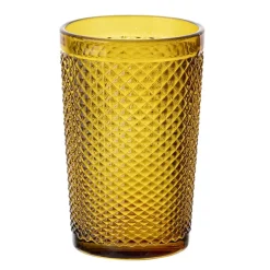 Szklanki do wody 340 ml wysoke Florina Alexis Amber bursztynowe złote zestaw 6 sztuk