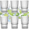 Szklanki do wody 420 ml wysokie zestaw 6 sztuk napoje szkło ryflowane Baltico Florina