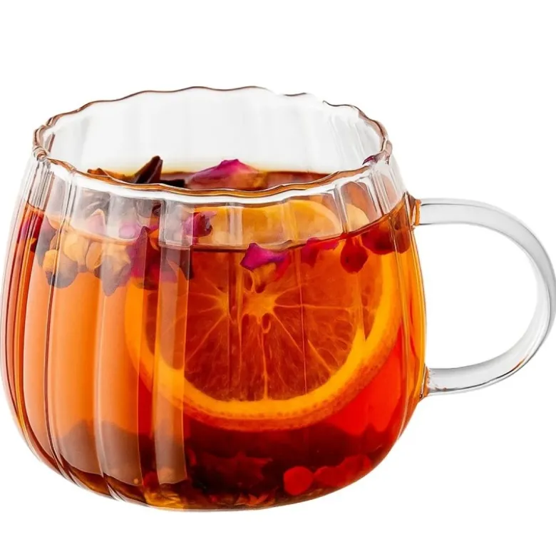 Szklanki kawy herbaty kubki 400ml eleganckie zestaw 6 szt Altom Design Bianca Linea