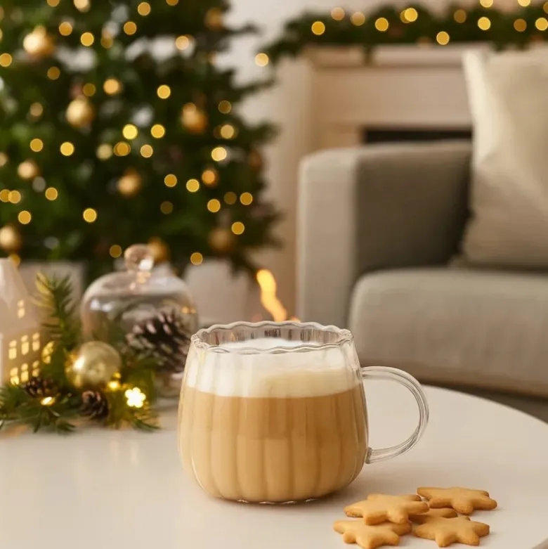 Szklanki kawy herbaty kubki 400ml eleganckie zestaw 6 szt Altom Design Bianca Linea