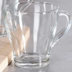 Szklanki klasyczne z uchem do kawy i herbaty 250 ml zestaw 6 sztuk Vilde