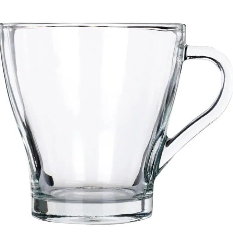 Szklanki klasyczne z uchem do kawy i herbaty 250 ml zestaw 6 sztuk Vilde
