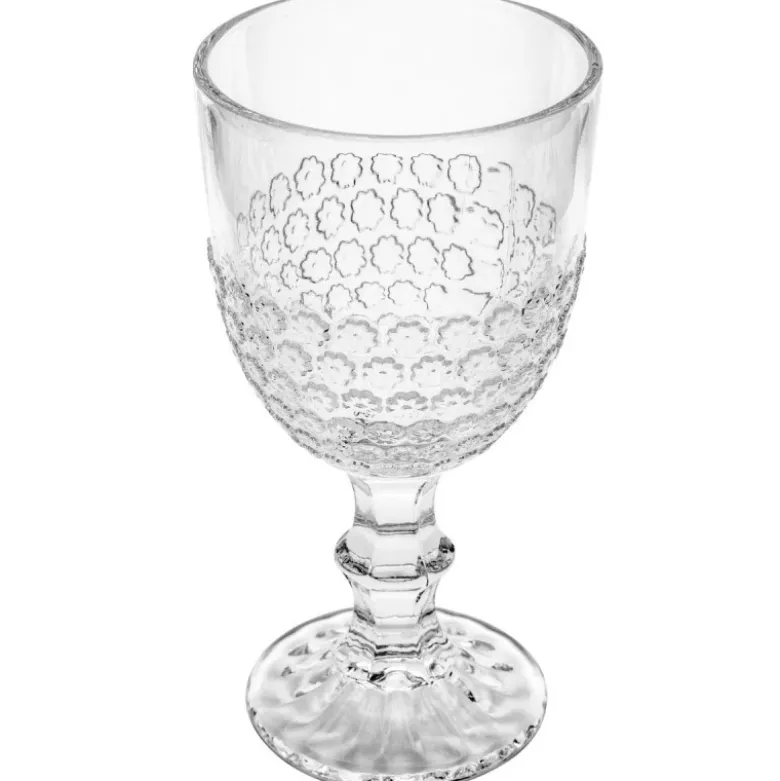 Szklanki kryształowe na stopce do napojów wody soku 340 ml zestaw 6 szt Altom Design Bloom