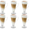 Szklanki na nóżce do latte Florina Cezar 250 ml zestaw 6 sztuk