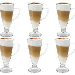 Szklanki na nóżce do latte Florina Cezar 250 ml zestaw 6 sztuk