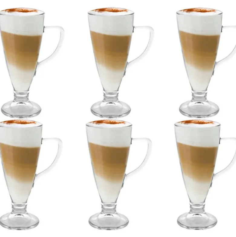 Szklanki na nóżce do latte Florina Cezar 250 ml zestaw 6 sztuk