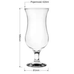 Szklanki na nóżce Glasmark kieliszki koktajlowe 420 ml zestaw 6 sztuk