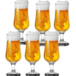 Szklanki na nóżce Glasmark kieliszki koktajlowe 340 ml zestaw 6 sztuk