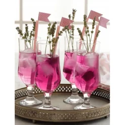 Szklanki na nóżce Glasmark kieliszki koktajlowe 340 ml zestaw 6 sztuk