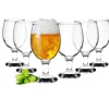 Szklanki na nóżce Glasmark pokale 360 ml do piwa zestaw 6 sztuk