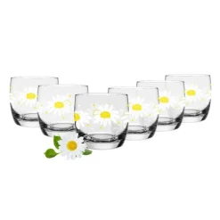 Szklanki niskie Glasmark stokrotki 260 ml zestaw 6 szklanek