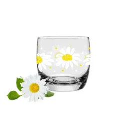 Szklanki niskie Glasmark stokrotki 260 ml zestaw 6 szklanek