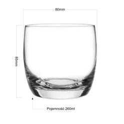 Szklanki niskie Glasmark stokrotki 260 ml zestaw 6 szklanek