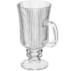 Szklanki ryflowane na nóżce do kawy latte 245ml zestaw 6 szt Altom Design Selena