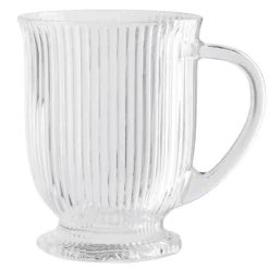 Szklanki ryflowane na nóżce do kawy latte 500 ml zestaw 6 szt Altom Design Selena