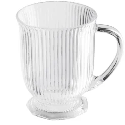 Szklanki ryflowane na nóżce do kawy latte 500 ml zestaw 6 szt Altom Design Selena