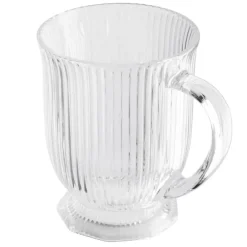Szklanki ryflowane na nóżce do kawy latte 500 ml zestaw 6 szt Altom Design Selena