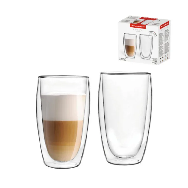 Szklanki termiczne bez ucha Florina zestaw 2 sztuki Malachit 450 ml