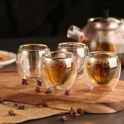 Szklanki termiczne do kawy latte 250 ml zestaw 6 sztuk