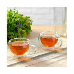 Szklanki termiczne do kawy 300 ml latte MG Home Renza komplet 6 szt szklanek filiżanki