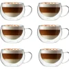 Szklanki termiczne do kawy 300 ml latte Kamille KM 9002 komplet 6 szt szklanek filiżanki