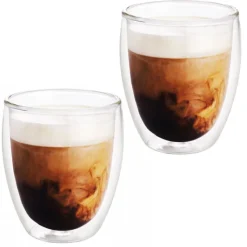 Szklanki termiczne 300 ml komplet 2 sztuk z podwójnymi ściankami Kamille 9004