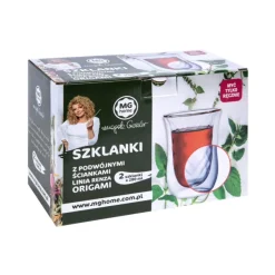 Szklanki termiczne 280 ml pucharki Renza Origami komplet 2 szt MG Home