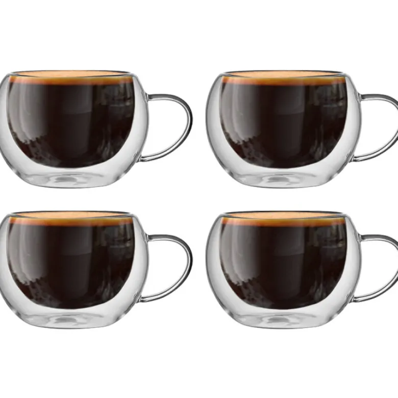 Szklanki termiczne RENZA do kawy 300 ml latte komplet 4 szt szklanek