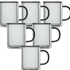 Szklanki termiczne z szarym wnętrzem 300 ml komplet 6 szt MGHOME