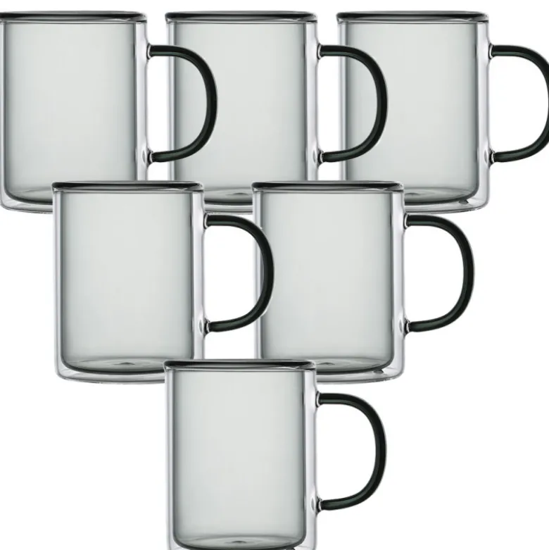 Szklanki termiczne z szarym wnętrzem 300 ml komplet 6 szt MGHOME