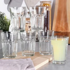 Szklanki wysokie do soków napojów 360 ml zestaw 6 sztuk Vilde