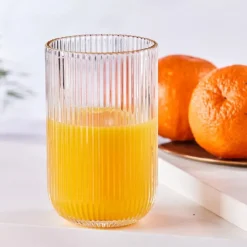 Szklanki wysokie ryflowane Florina Vacanza 430 ml szklane zestaw 6 sztuk